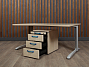 Стол с тумбой для офиса 1600x1000x720 мм Steelcase ДСП Дуб США (СТД-041023)